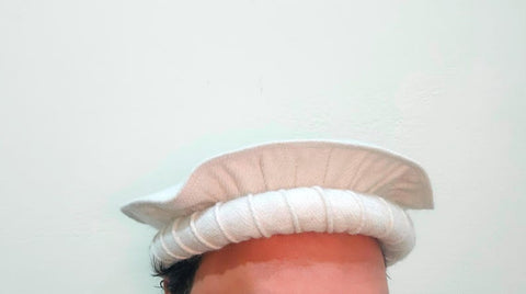 White pakol cap with feather with lines  handmade afghani hat Wool kausia hat chitrali topi wool stylish winter hat skull cap unisex hat