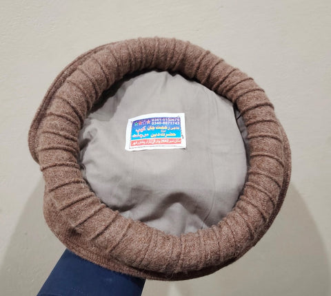 Brown pakol cap pakol hat pakul cap pakul hat afghani hat Wool kausia hat chitrali topi wool stylish winter hat skull cap unisex hat