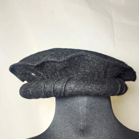 Black pakol handmade afghani hat Wool kausia hat chitrali topi wool stylish winter hat skull cap beanie hats unisex hat