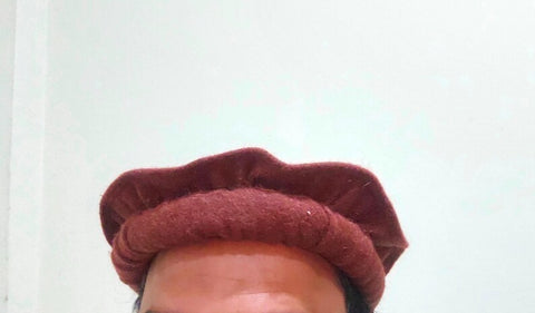 Brown pakol cap pakol hat with feather Afghan Topi Chitrali Pakul Wool Cap Pakol PeshawarI Kuchi Tribal Hat چترالی ٹوپی