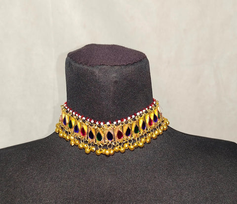 Gold color Afghan Jewellery Necklace  afghan tribal kuchi necklace choker