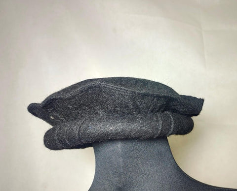 Black pakol handmade afghani hat Wool kausia hat chitrali topi wool stylish winter hat skull cap beanie hats unisex hat