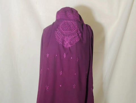 Purple Afghan Abaya Veils Muslim Scarf Women Burqa Abaya Islamic Kaftan Muslim Hijab Islamic Kaftan Afghan ladies topi Burqa Jilbab abaya