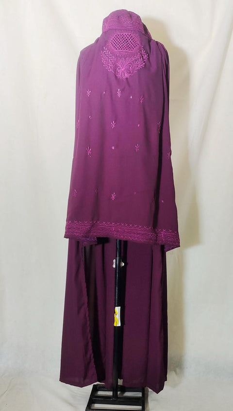 Purple Afghan Abaya Veils Muslim Scarf Women Burqa Abaya Islamic Kaftan Muslim Hijab Islamic Kaftan Afghan ladies topi Burqa Jilbab abaya