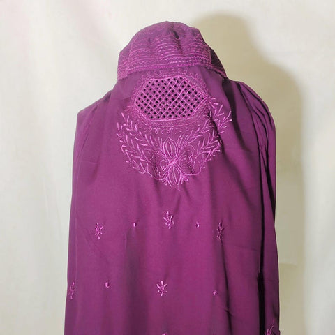 Purple Afghan Abaya Veils Muslim Scarf Women Burqa Abaya Islamic Kaftan Muslim Hijab Islamic Kaftan Afghan ladies topi Burqa Jilbab abaya