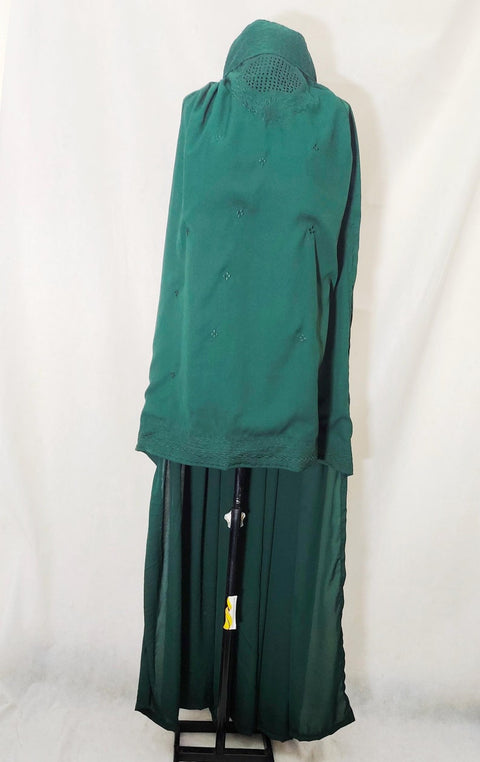 Green Afghan Abaya Veils Muslim Scarf Women Burqa Abaya Islamic Kaftan Muslim Hijab Islamic Kaftan Afghan ladies topi Burqa Jilbab abaya