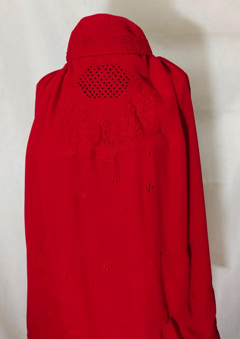 Red Afghan Abaya Veils Muslim Scarf Women Burqa Abaya Islamic Kaftan Muslim Hijab Islamic Kaftan Afghan ladies topi Burqa Jilbab abaya
