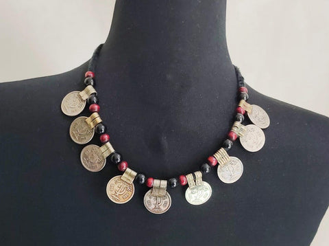 Afghan tribal Kuchi necklace with coins women necklace women jewelry