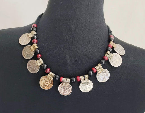 Afghan tribal Kuchi necklace with coins women necklace women jewelry
