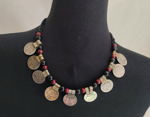 Afghan tribal Kuchi necklace with coins women necklace women jewelry
