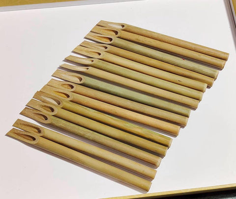 15 Pcs 12MM Bamboo Reed Calligraphy Pen Set Handmade Calligraphy bamboo pen English Arabic Calligraphy pen qalam kalam artist pen