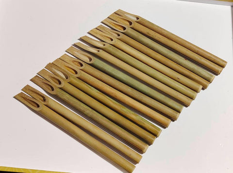 15 Pcs 12MM Bamboo Reed Calligraphy Pen Set Handmade Calligraphy bamboo pen English Arabic Calligraphy pen qalam kalam artist pen