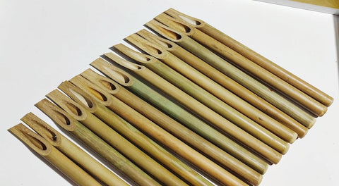15 Pcs 12MM Bamboo Reed Calligraphy Pen Set Handmade Calligraphy bamboo pen English Arabic Calligraphy pen qalam kalam artist pen
