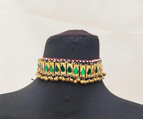 Gold color Afghan Jewellery Necklace  afghan tribal kuchi necklace choker