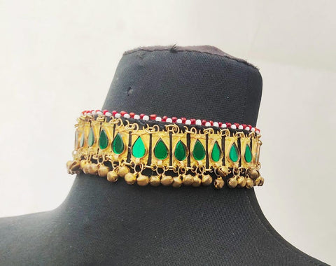 Gold color Afghan Jewellery Necklace  afghan tribal kuchi necklace choker