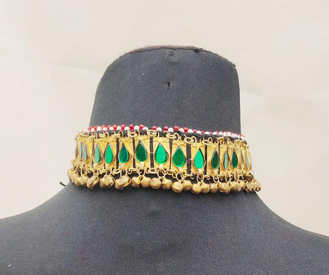 Gold color Afghan Jewellery Necklace  afghan tribal kuchi necklace choker