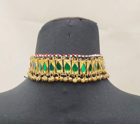 Gold color Afghan Jewellery Necklace  afghan tribal kuchi necklace choker