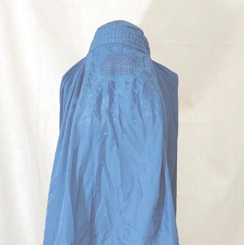 Light Blue Afghan Abaya Veils Muslim Scarf  Women Burqa Abaya Islamic Kaftan Muslim Hijab Islamic Kaftan ladies topi Burqa Jilbab abaya