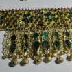 Gold color Afghan Jewellery Necklace Set afghan tribal kuchi necklace and earrings